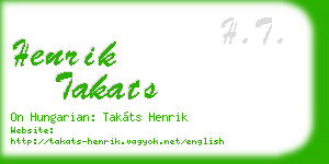 henrik takats business card