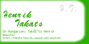 henrik takats business card